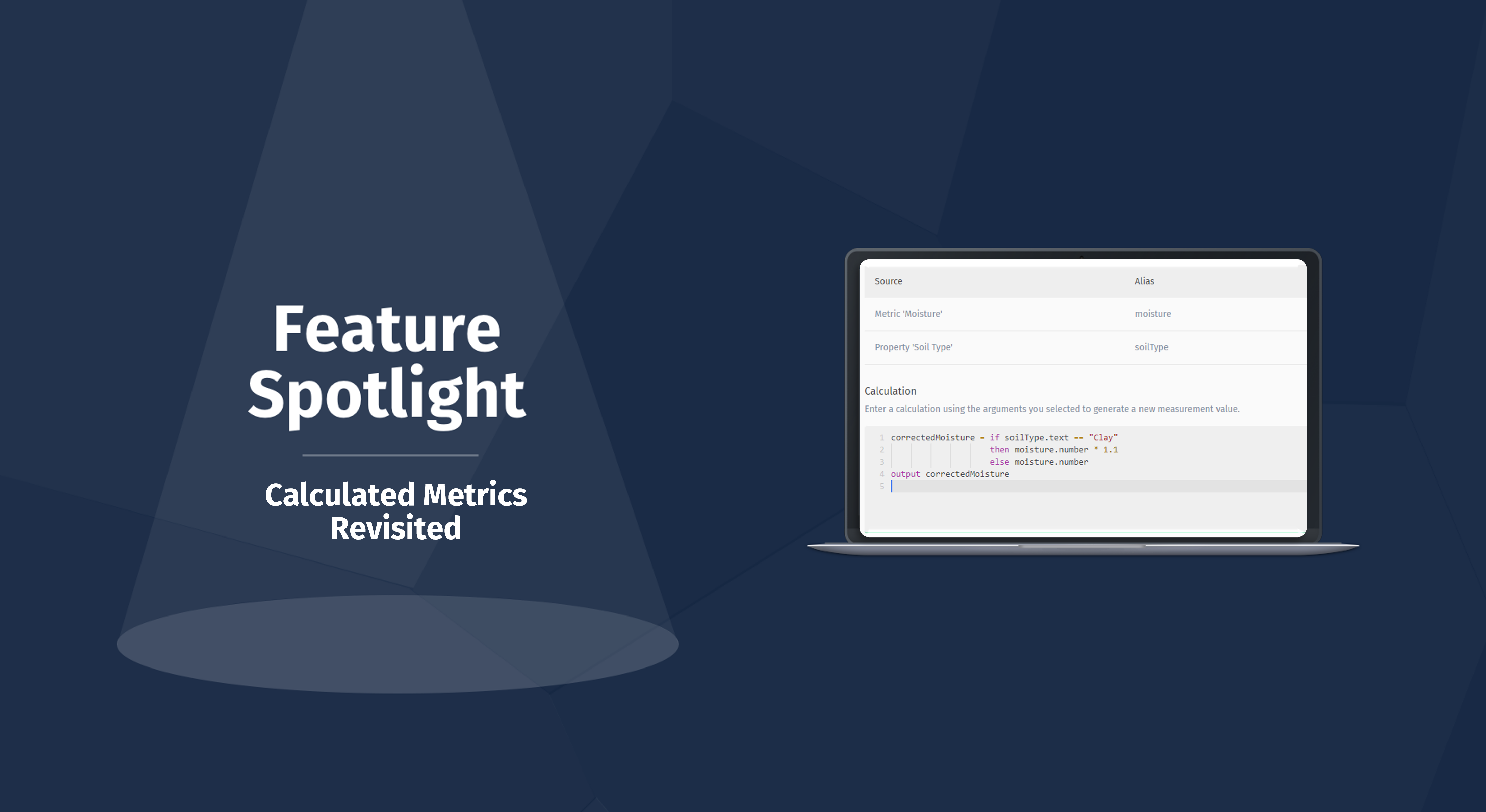 Feature spotlight text support in calculated metrics