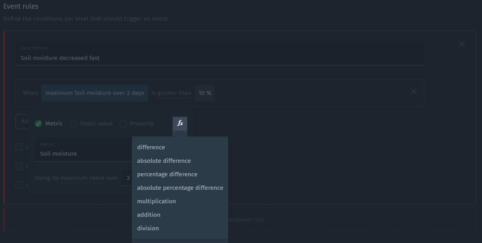 Event trigger calculations