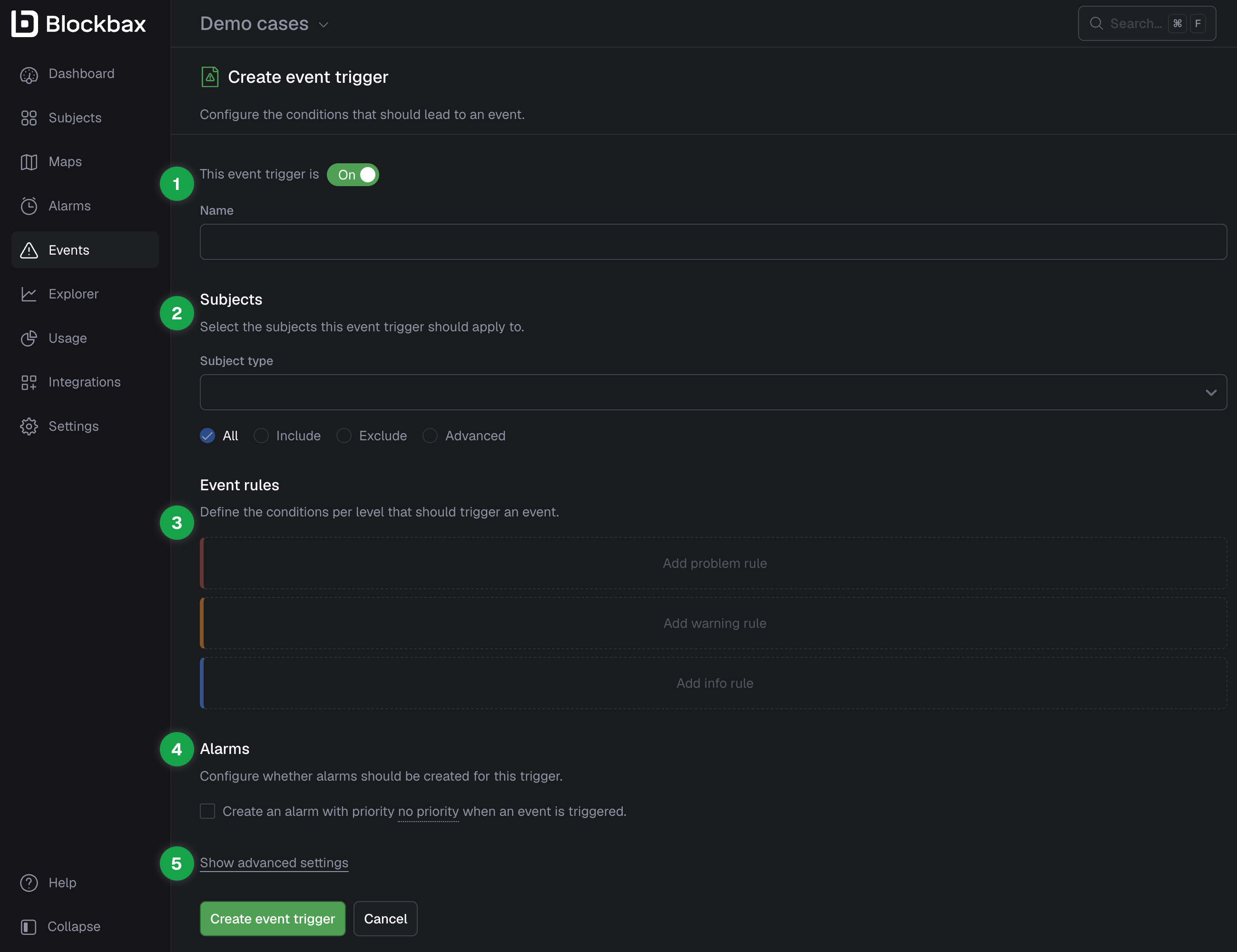 Using event triggers