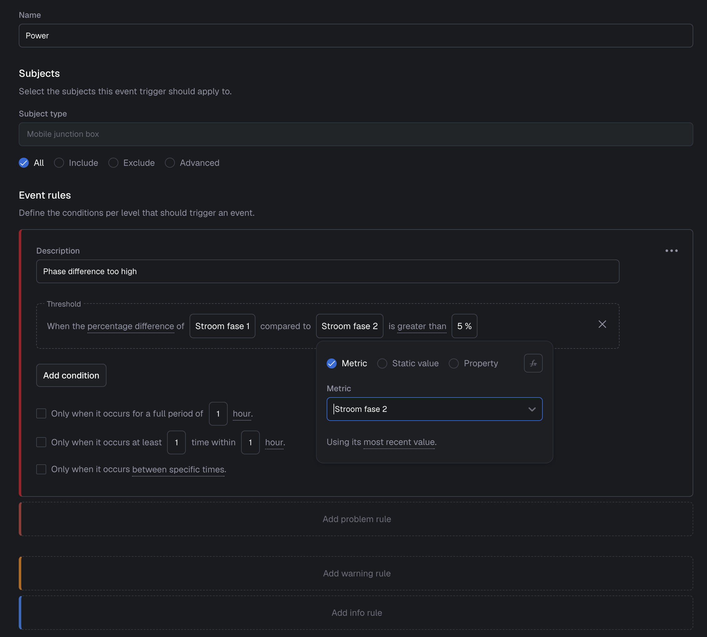 Creating triggers