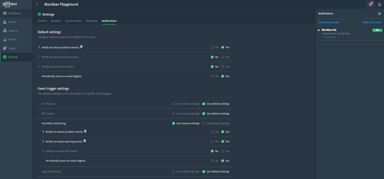 Notifications overview