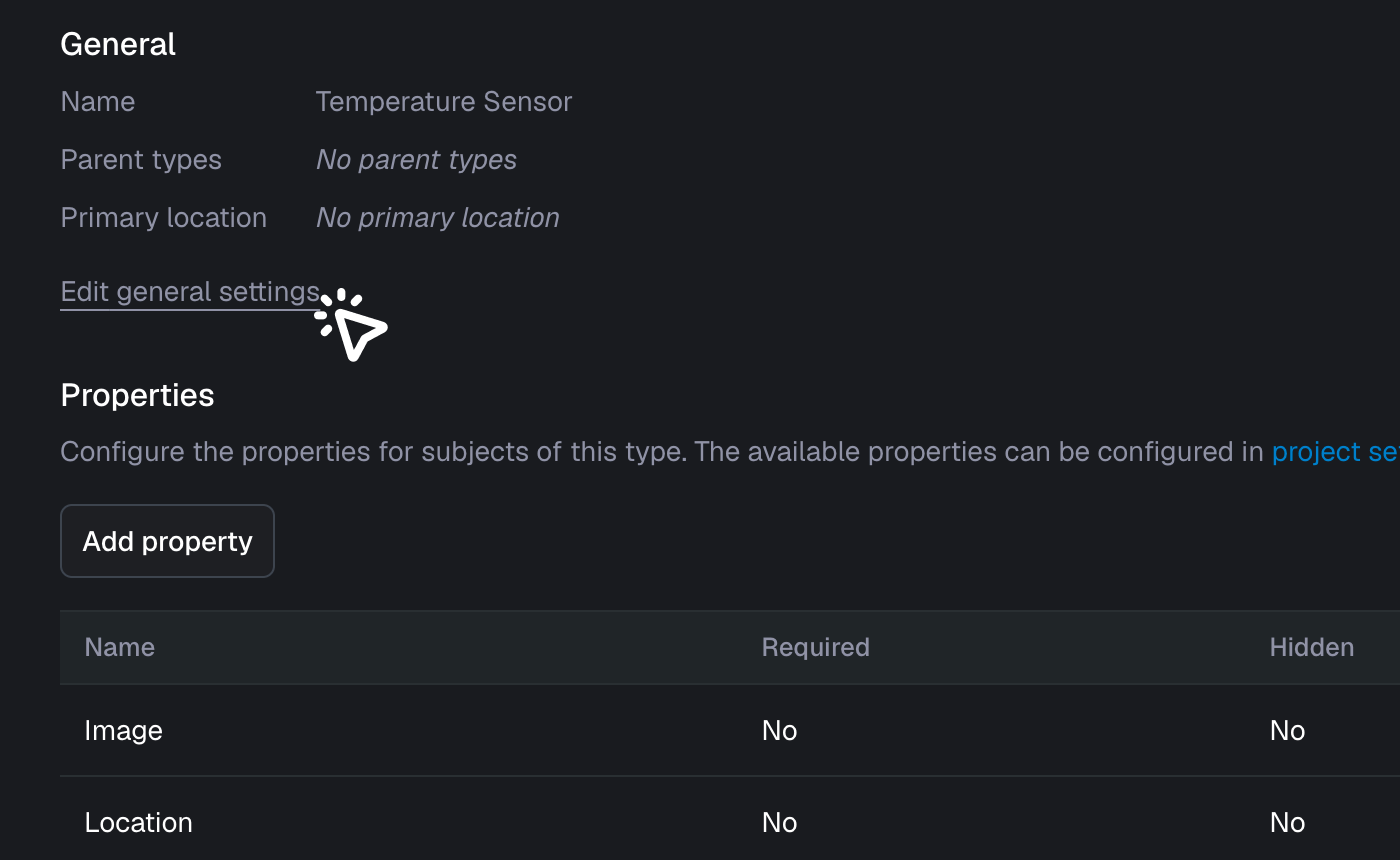Edit settings