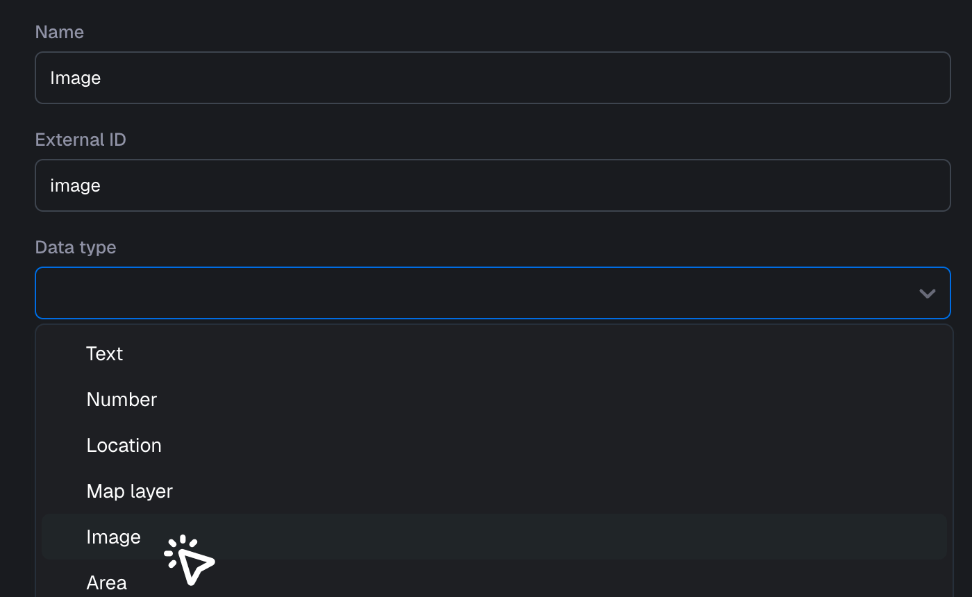Select image as type
