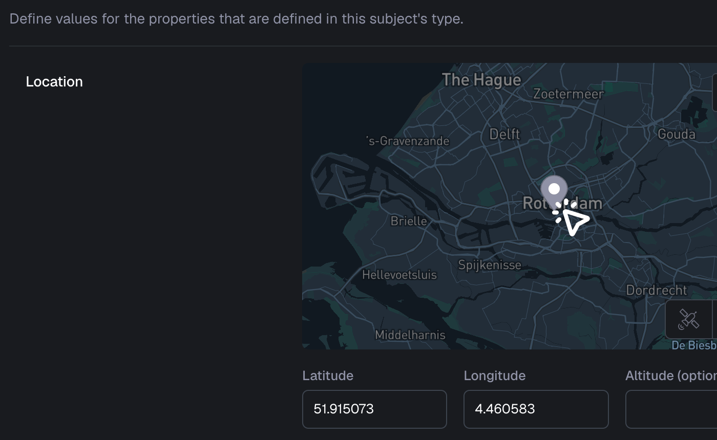 Pin location