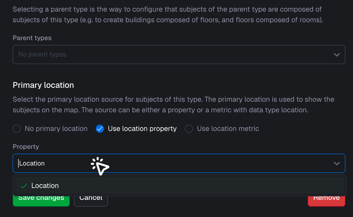 Set primary location