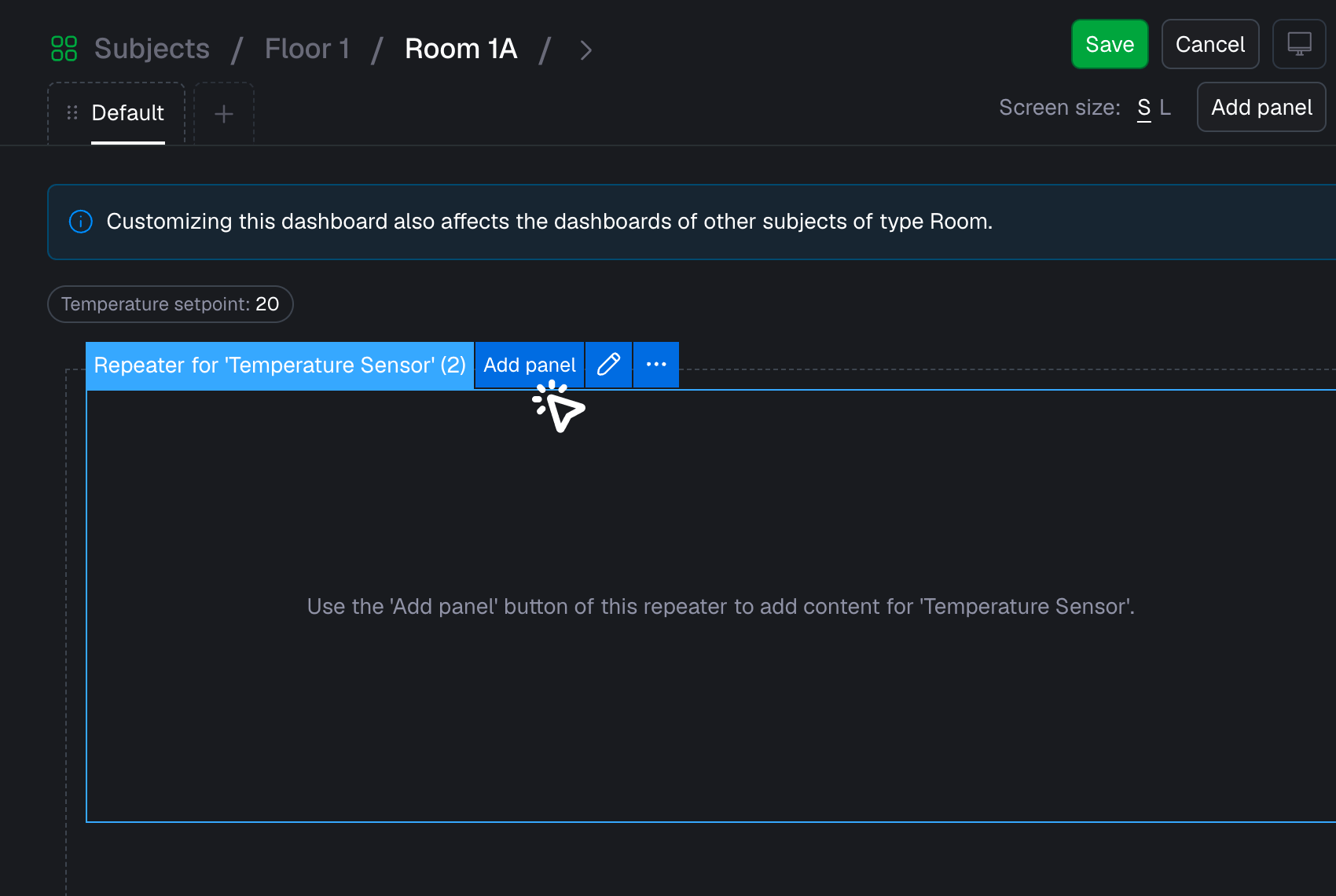 Add panel
