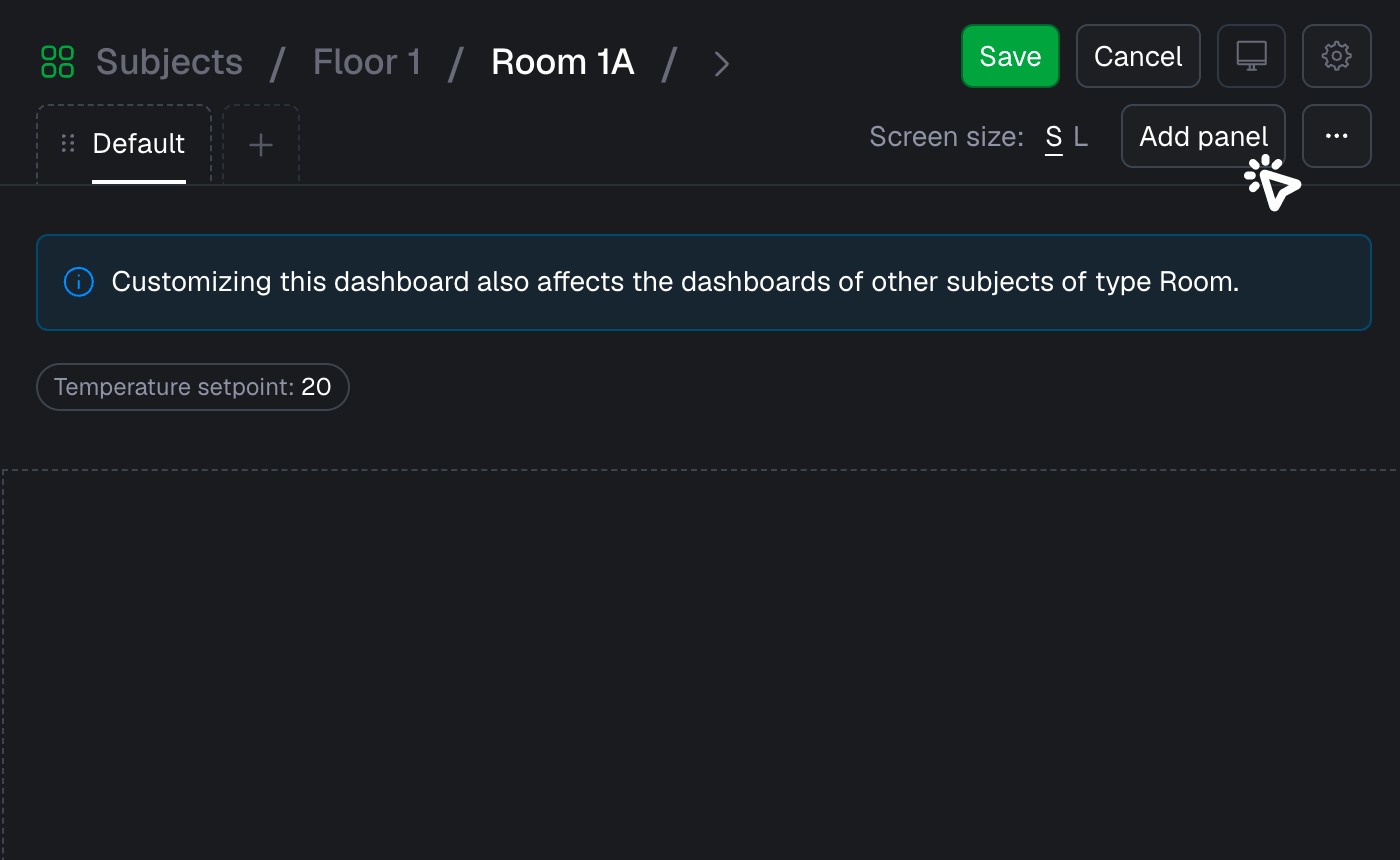 Add panel