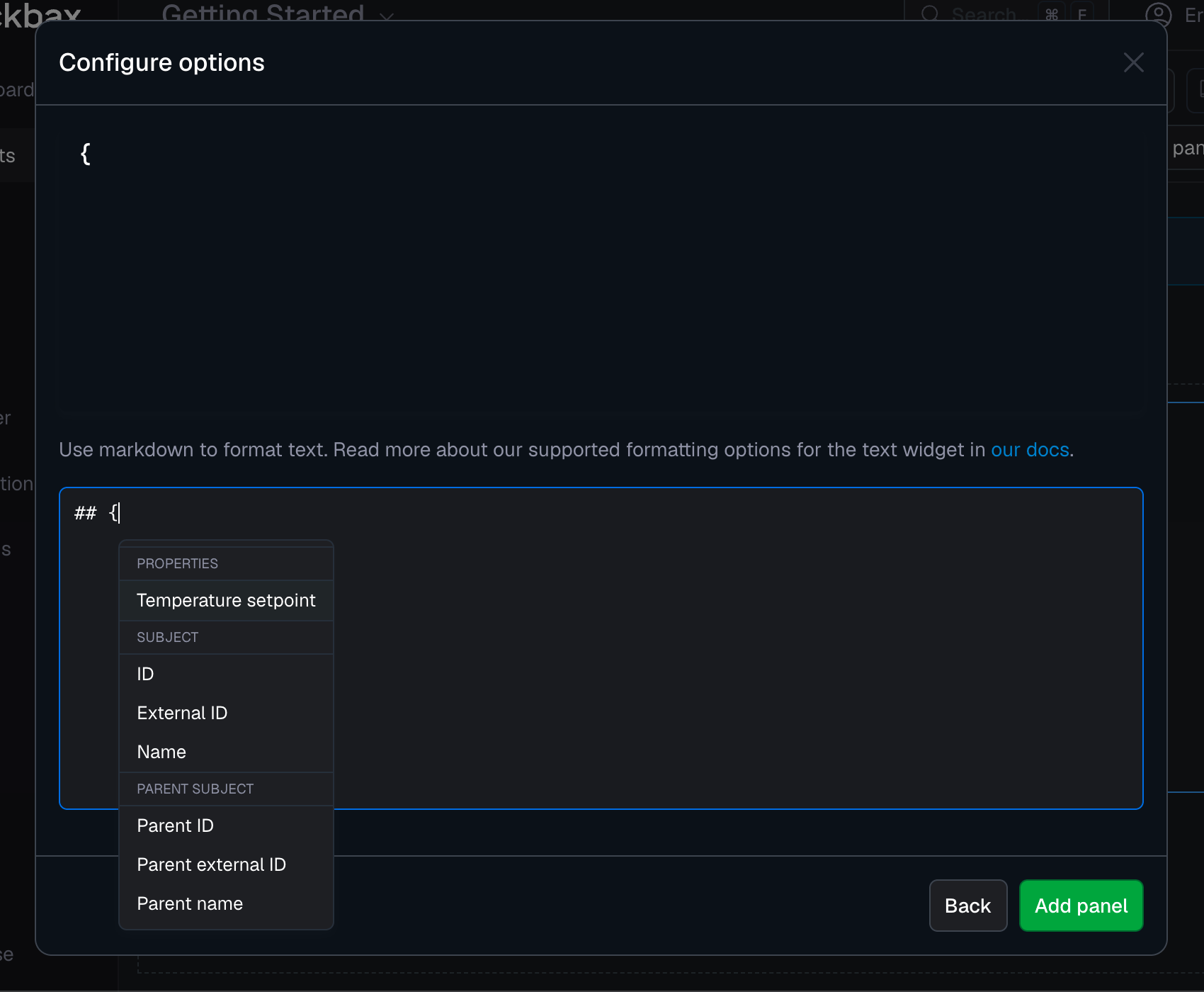 Markdown format