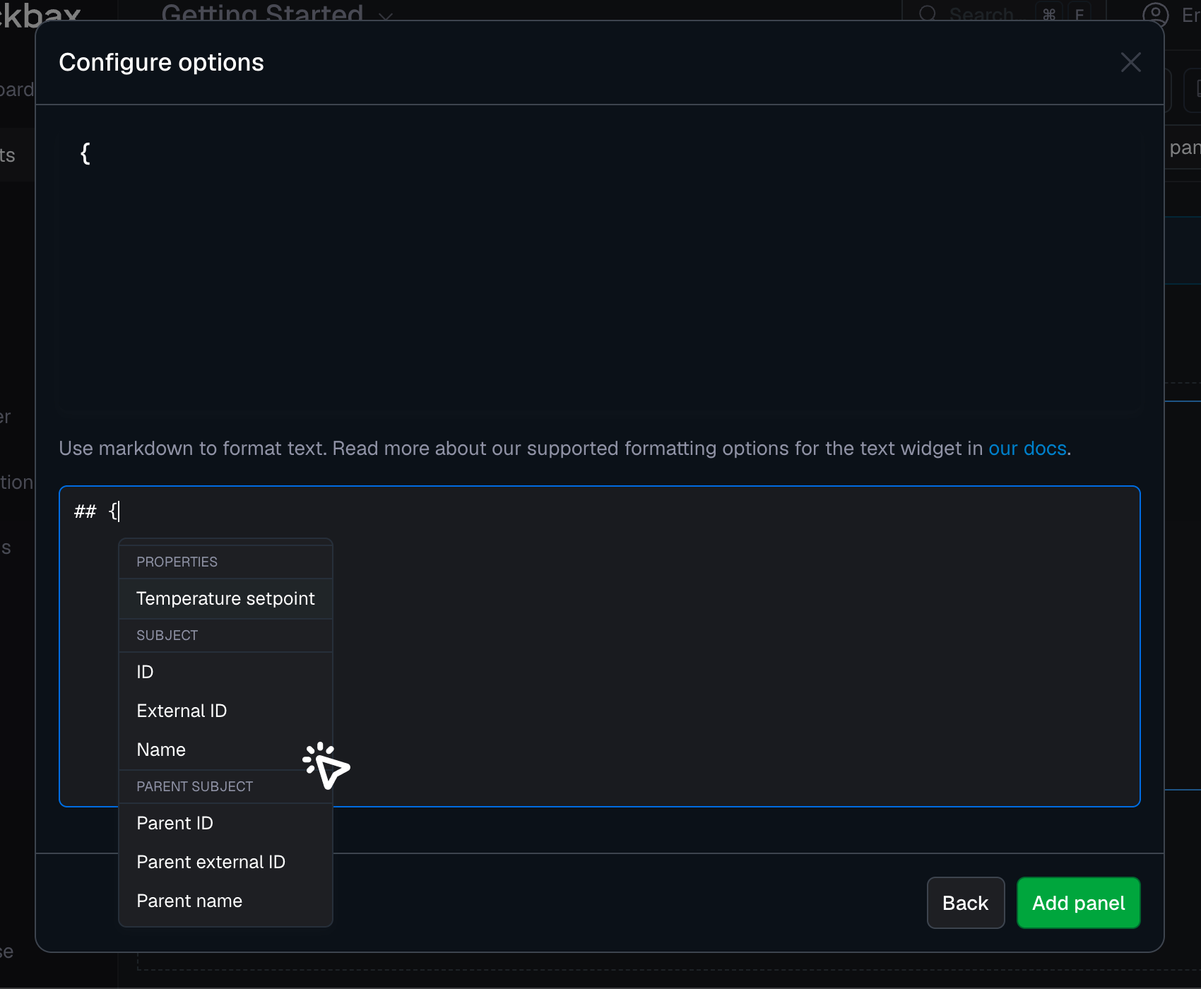 Markdown format