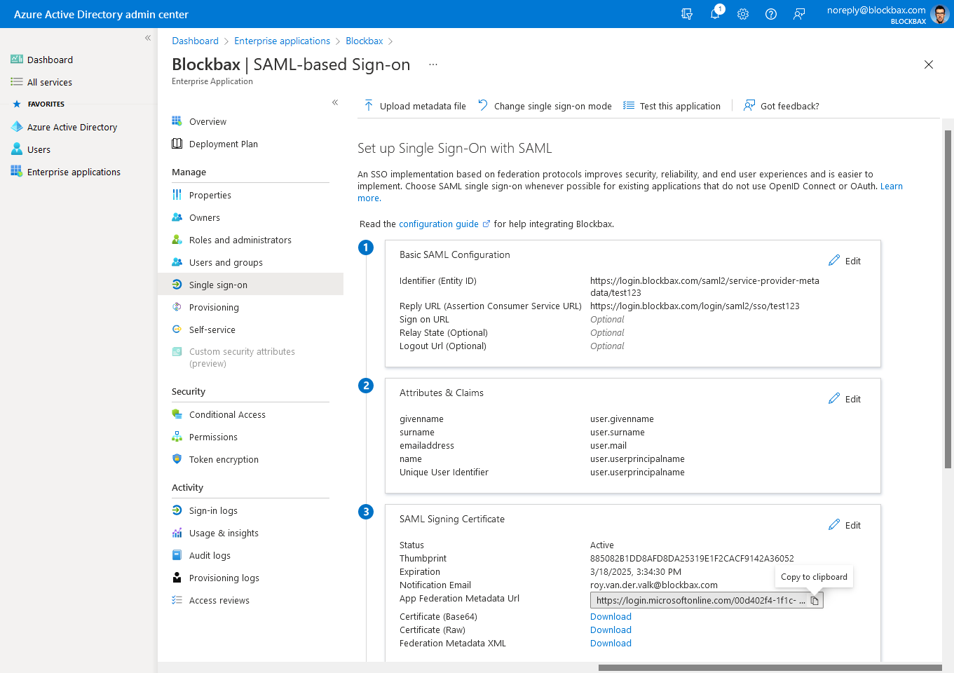 Set up Single Sign-On with SAML
