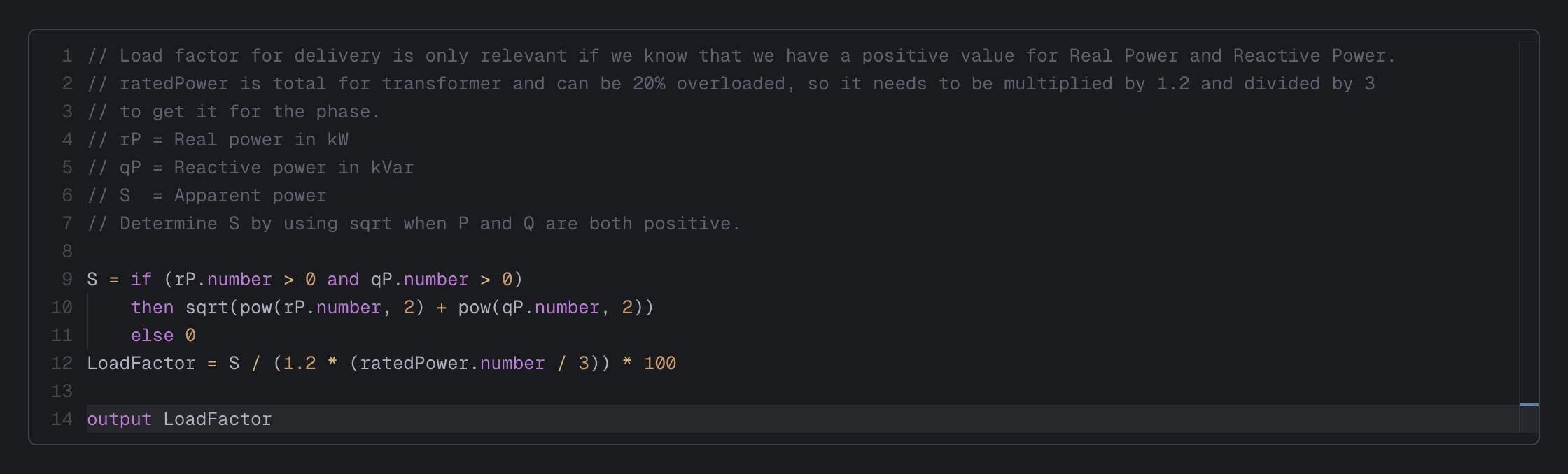 Conditionals example