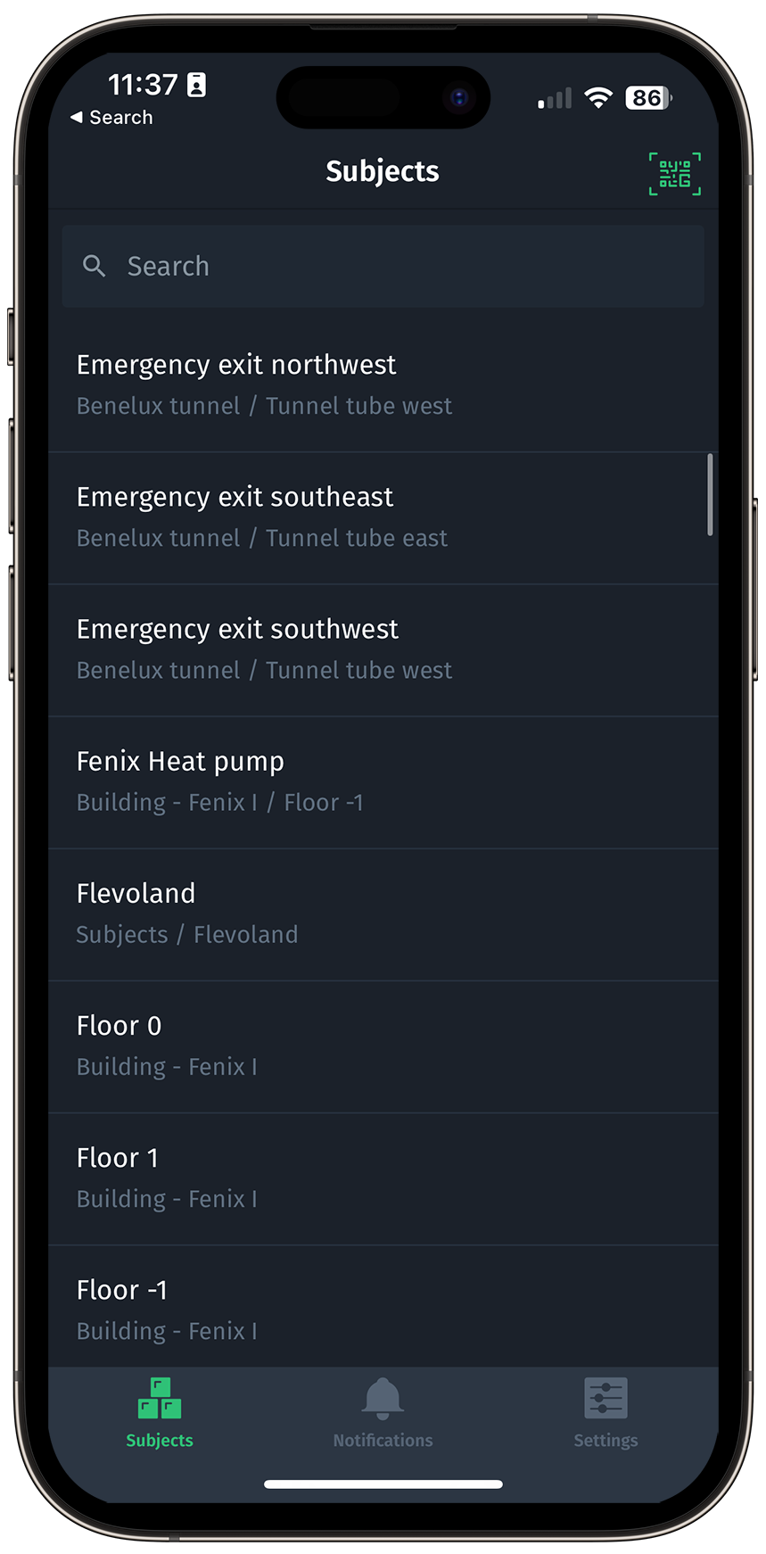 Event overview for mobile