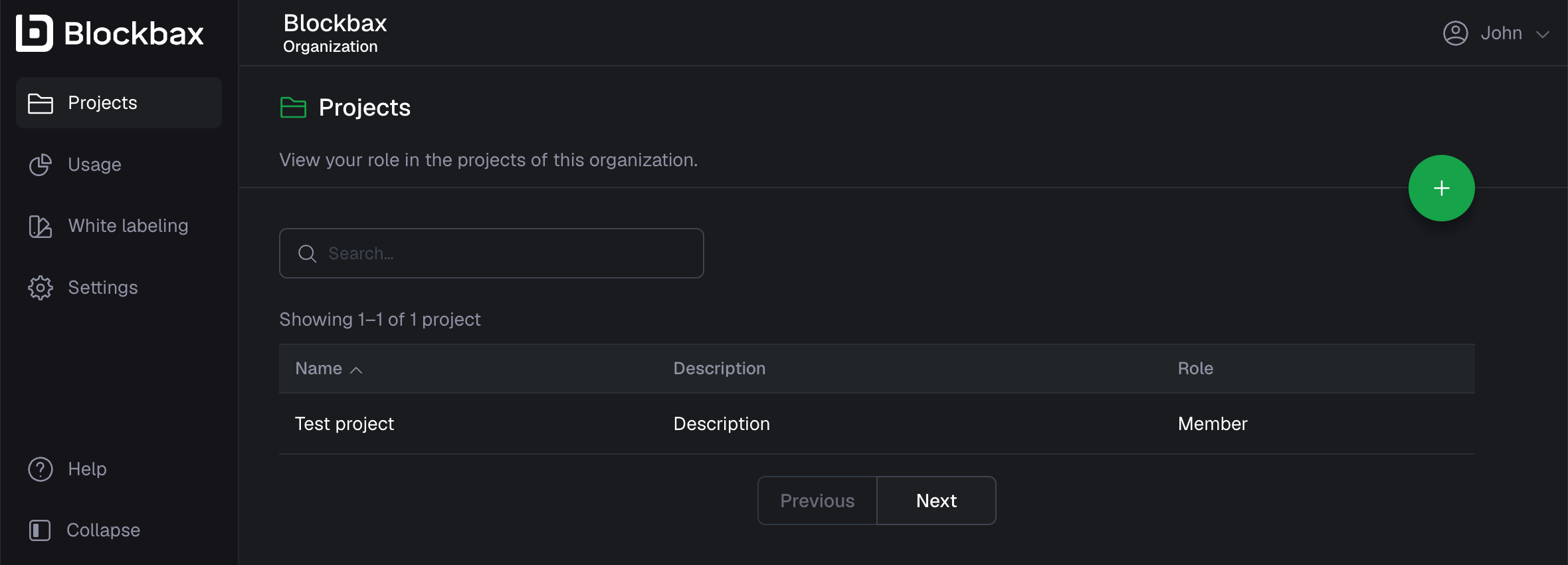 Organization projects