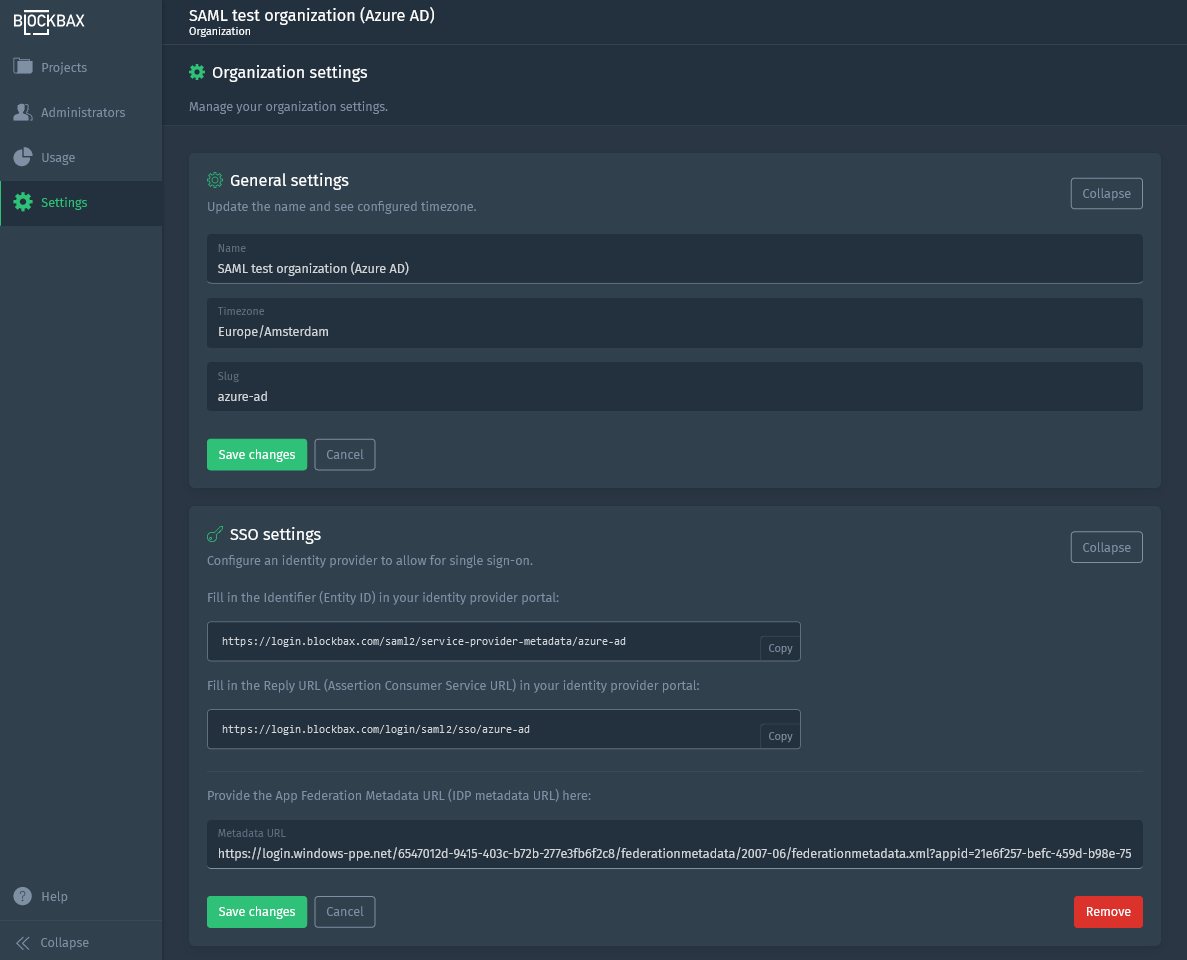 Organization administrators