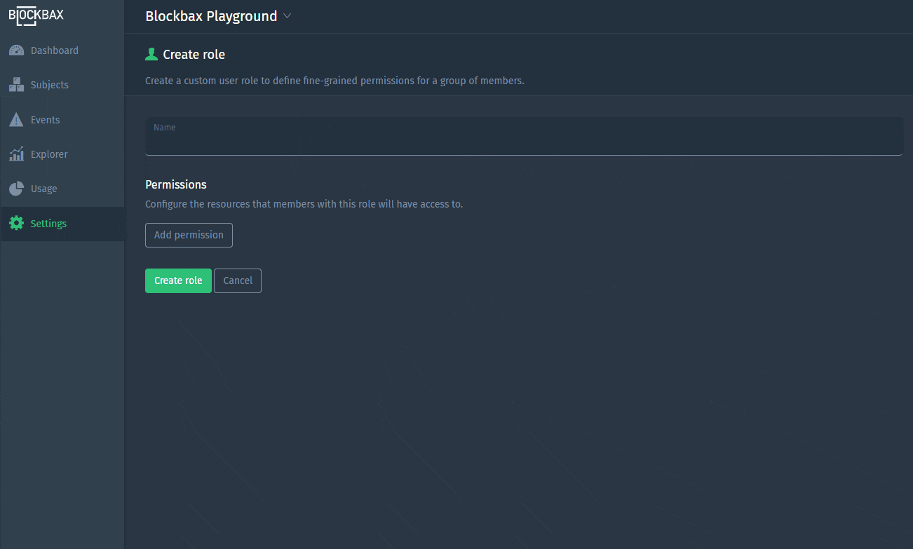 Creating custom role