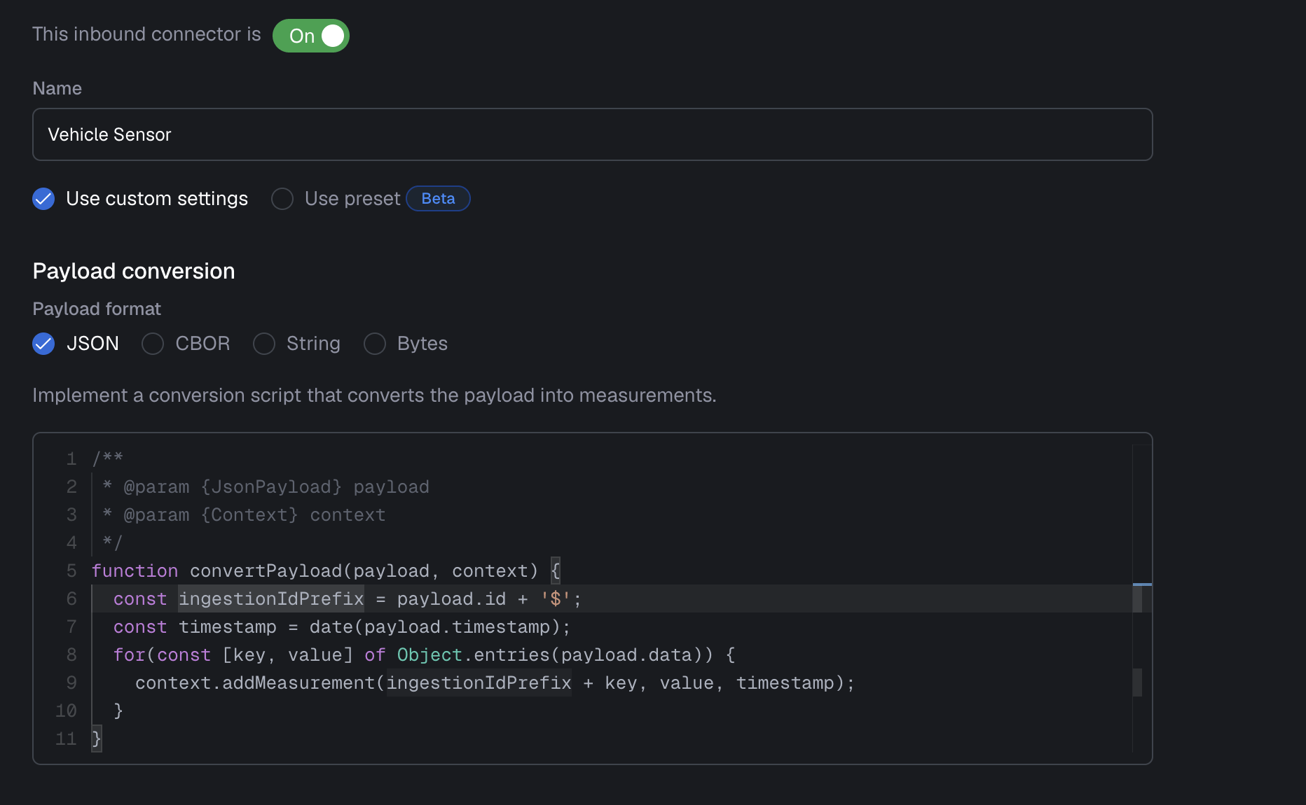 Payload Conversion
