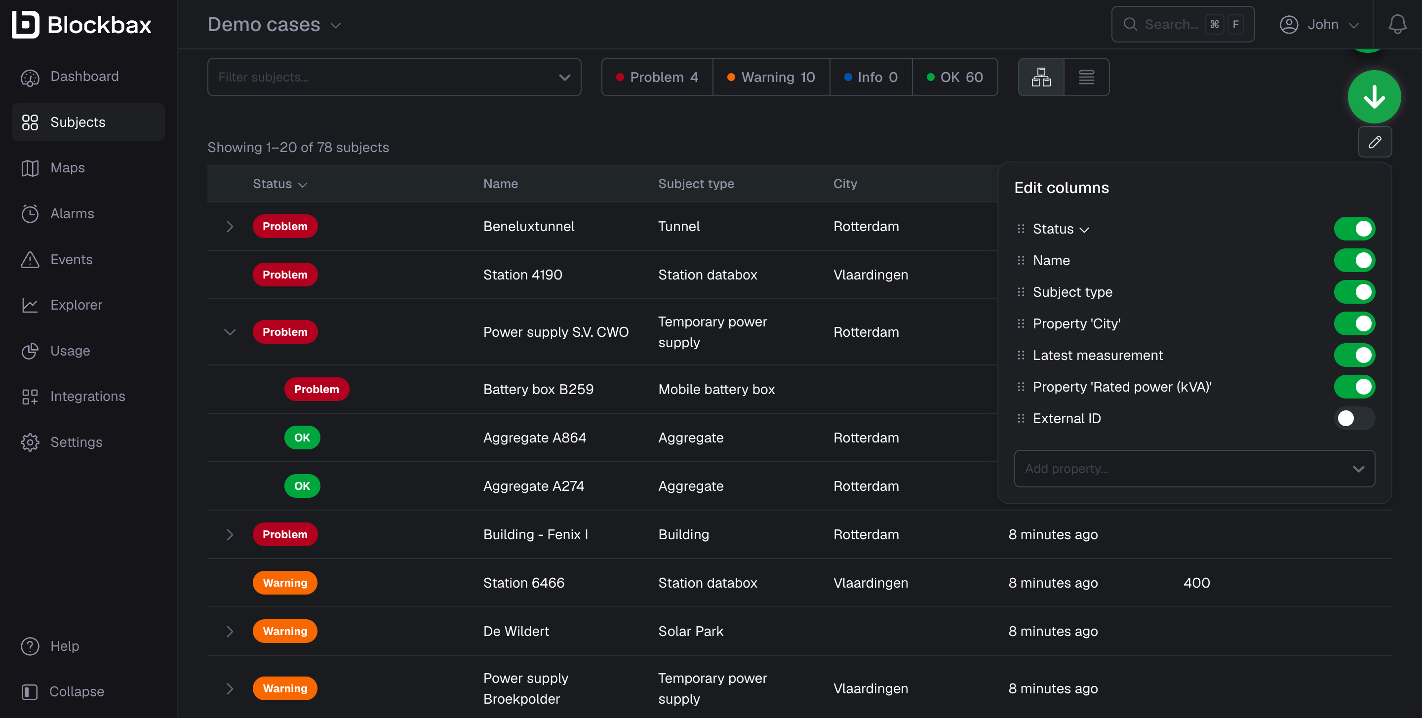 Edit subject overview