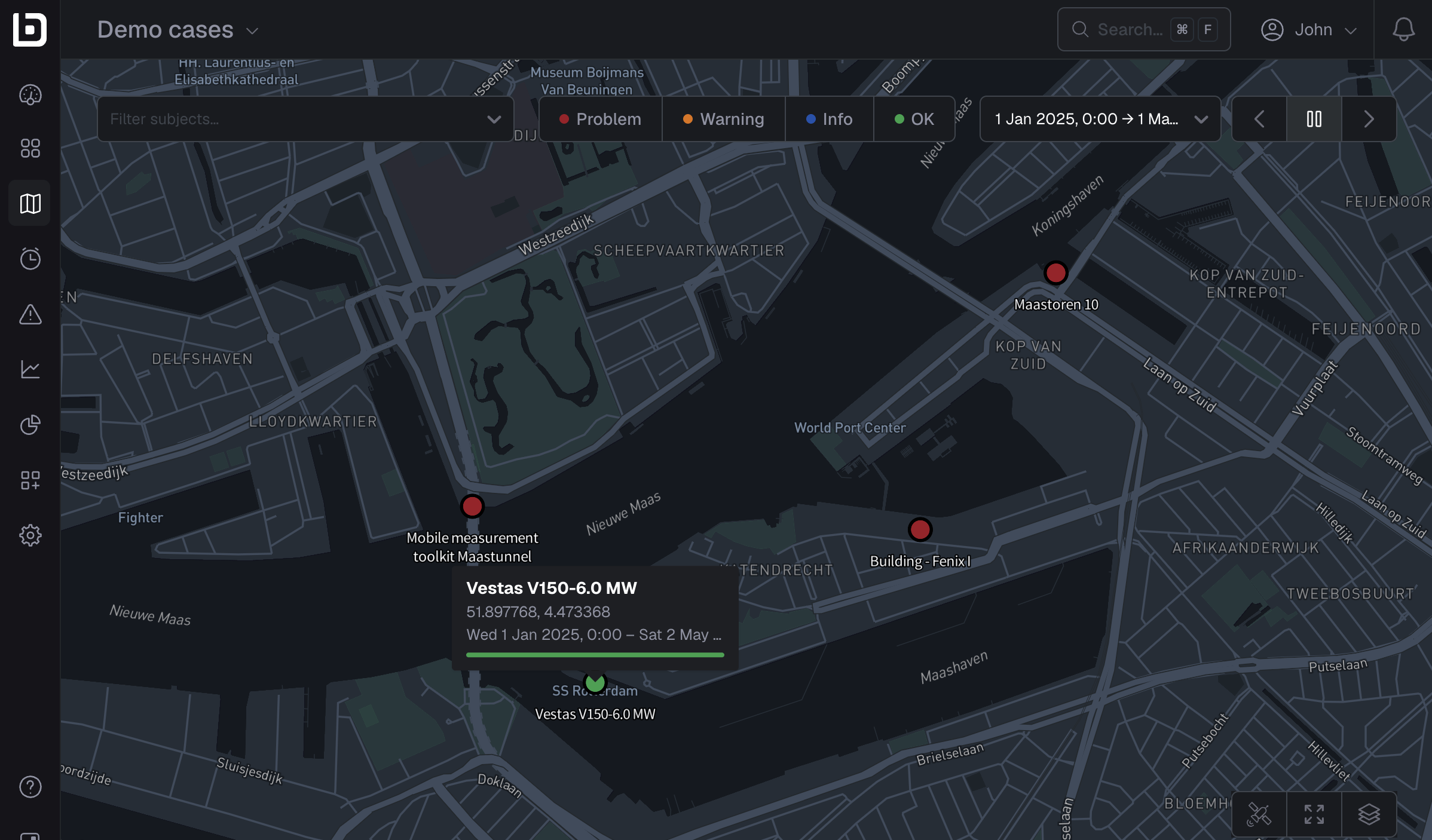 Subjects map view