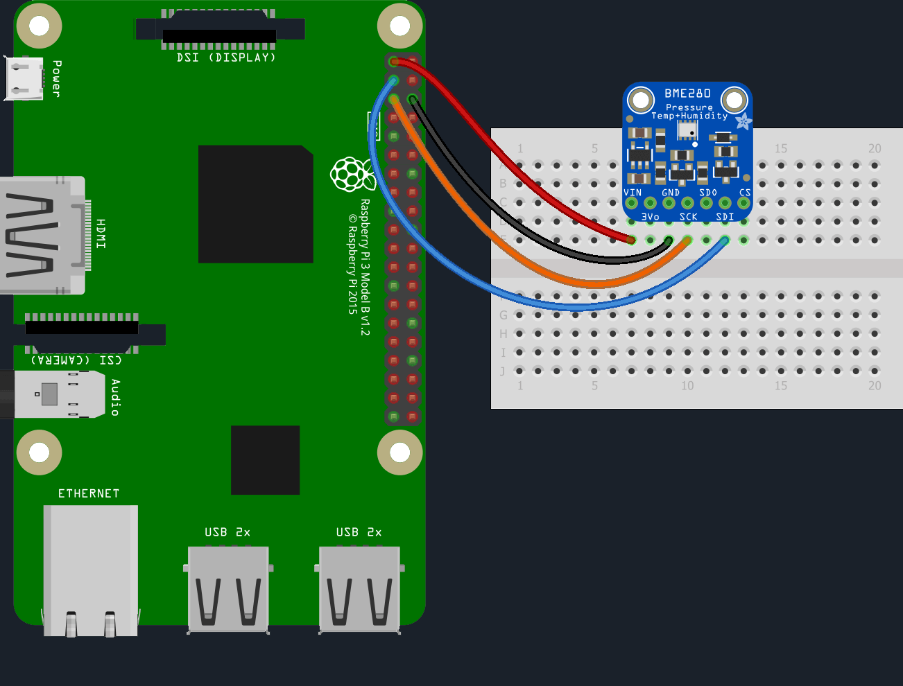 Figure 1. BME280 connection