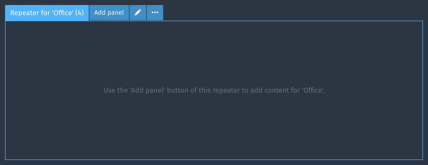 Empty repeater widget