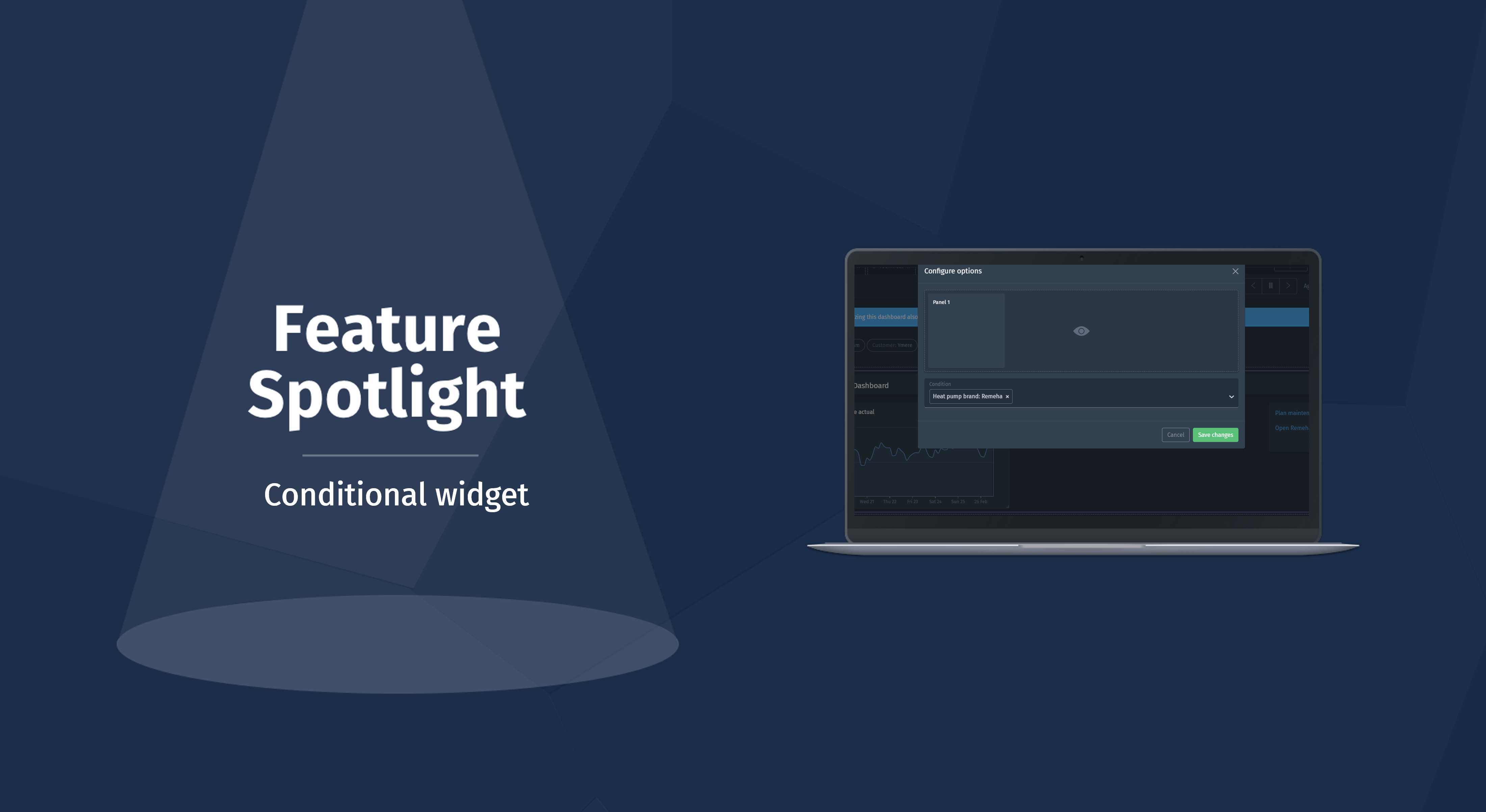 Feature spotlight conditional widget