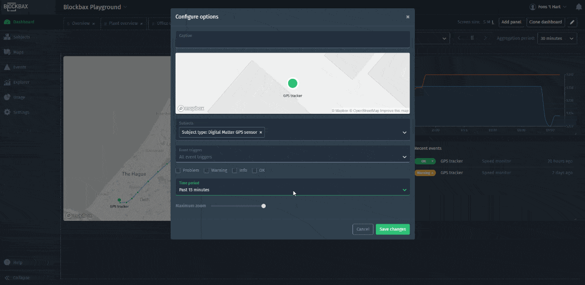 Dashboard wide period selector