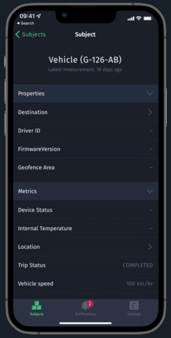 Mobile property update