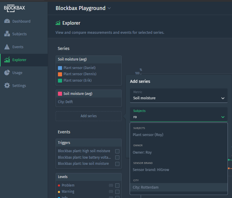 Select subjects based on a property